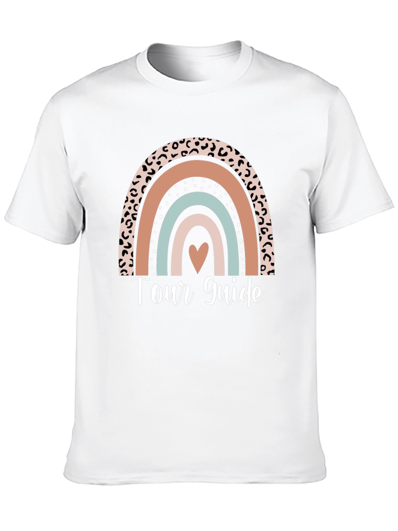 Tour Guide Leopard Rainbow Graphic Tee