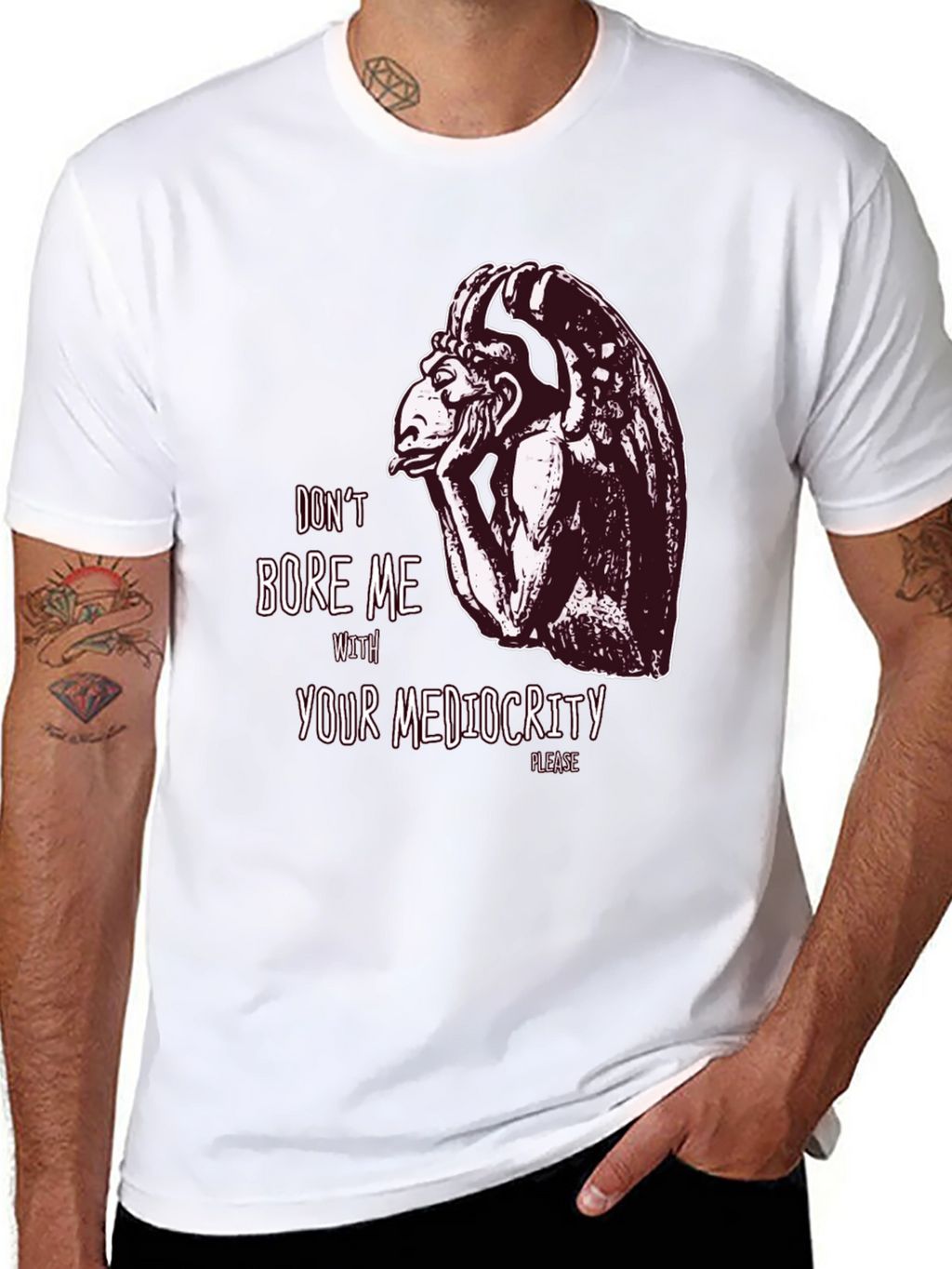 Dont Bore Me Gargoyle Graphic Tee