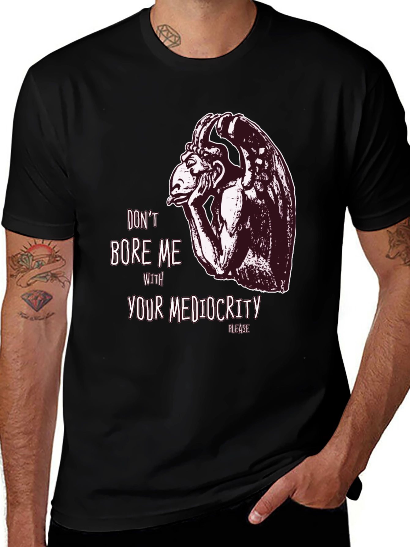 Dont Bore Me Gargoyle Graphic Tee