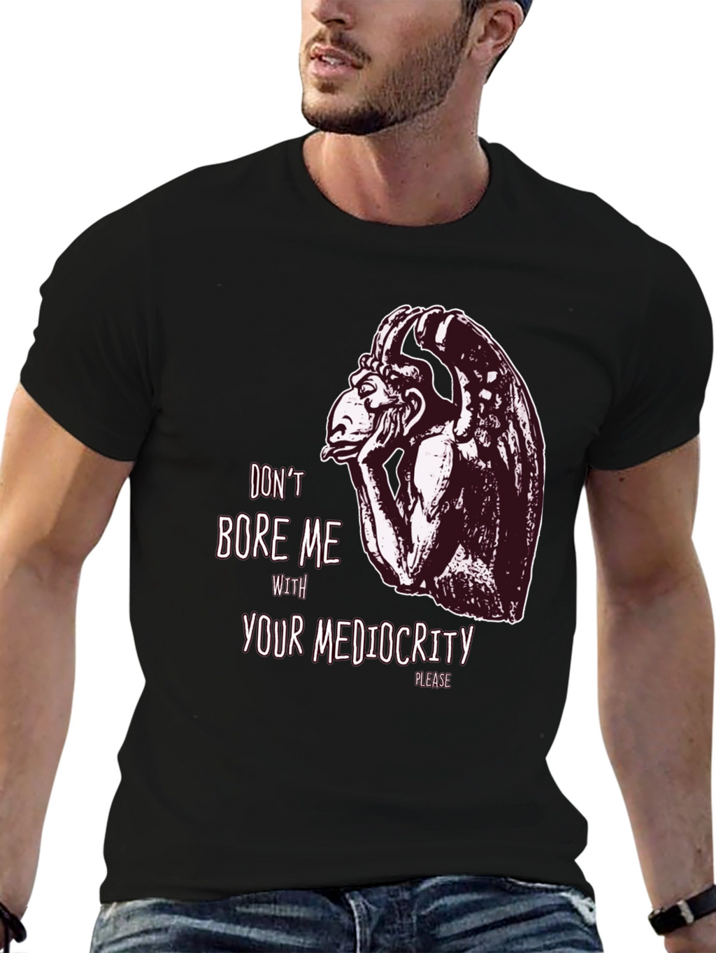 Dont Bore Me Gargoyle Graphic Tee
