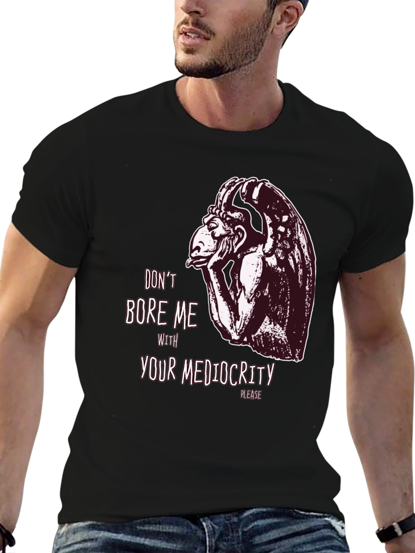 Dont Bore Me Gargoyle Graphic Tee