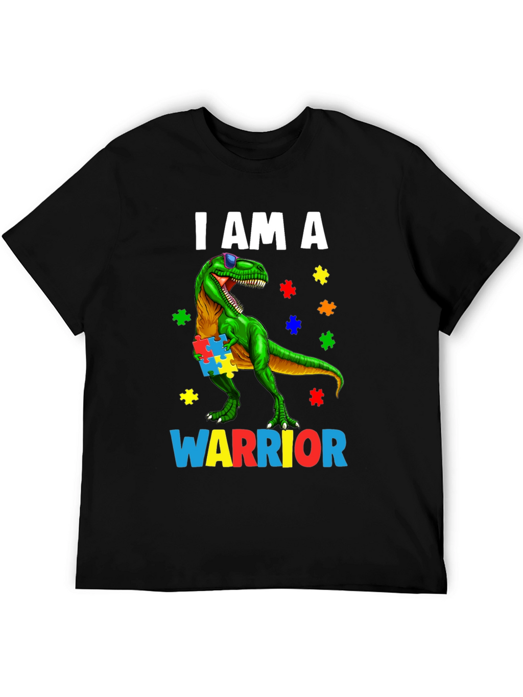 Autism Awareness Dinosaur Warrior T-Shirt