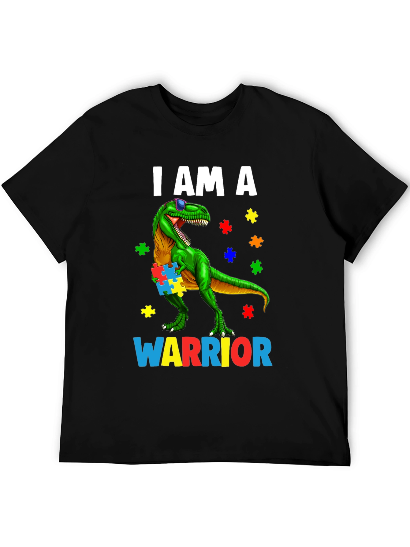 Autism Awareness Dinosaur Warrior T-Shirt