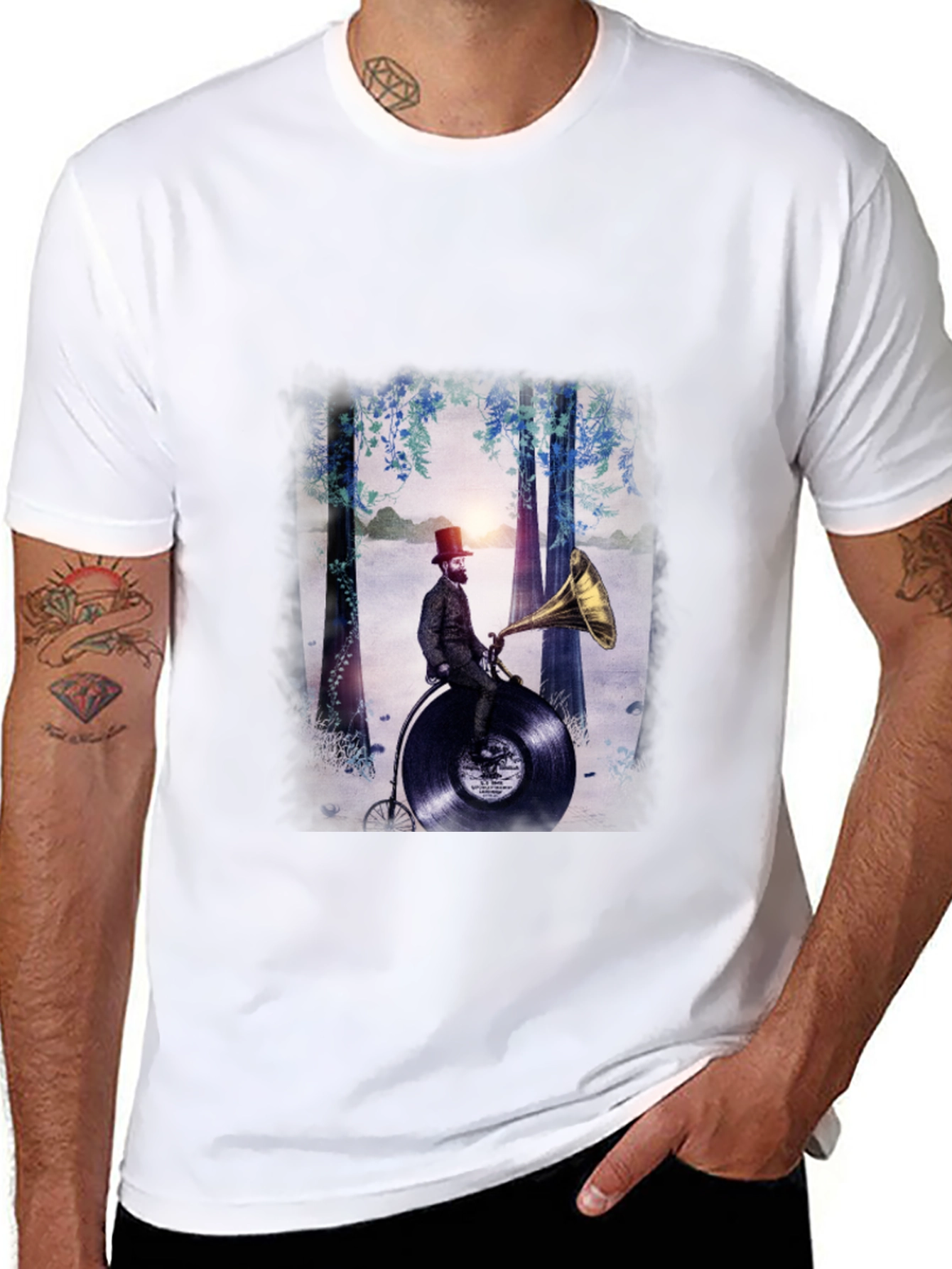 Vinyl Bike Rider Graphic Tee