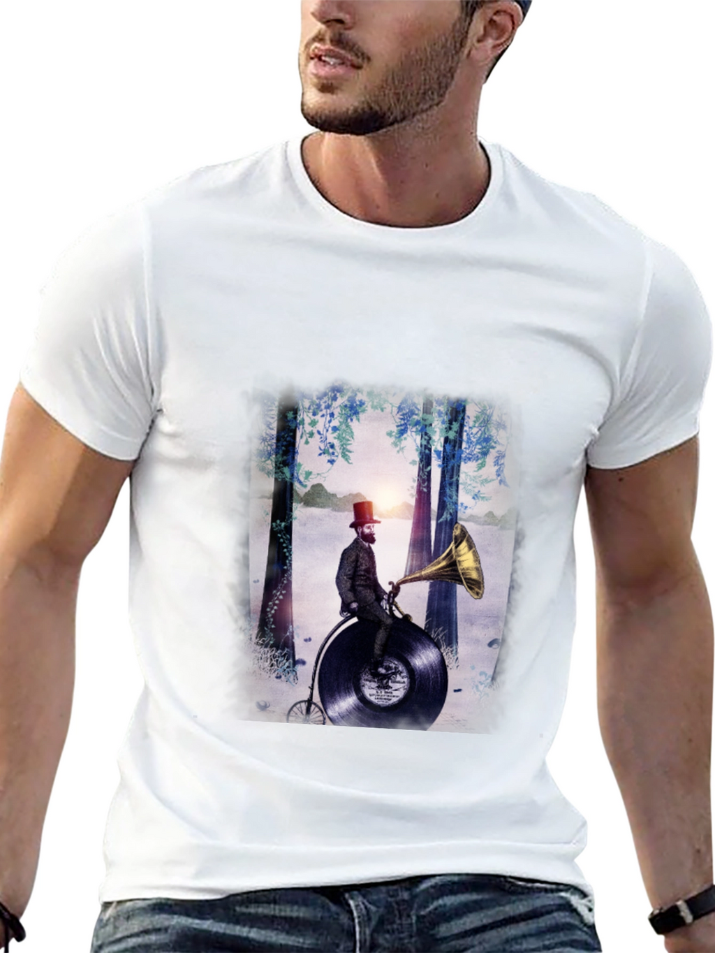 Vinyl Bike Rider Graphic Tee