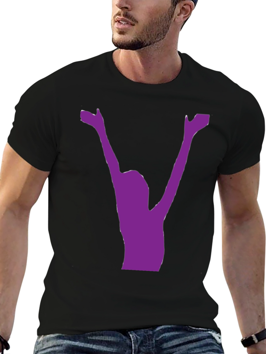 Silhouette Graphic Black T-Shirt