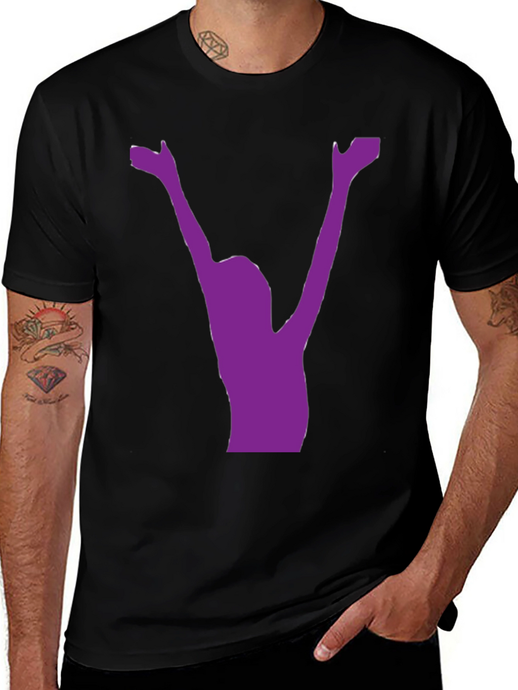 Silhouette Graphic Black T-Shirt