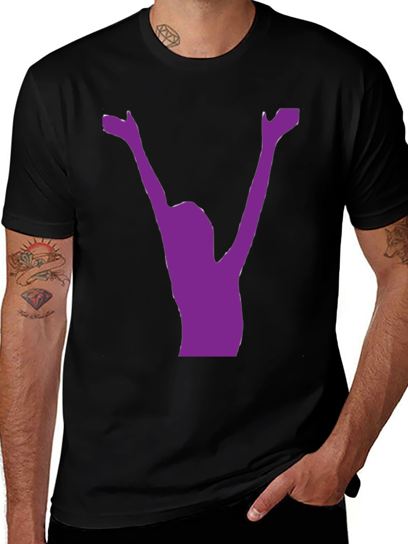 Silhouette Graphic Black T-Shirt