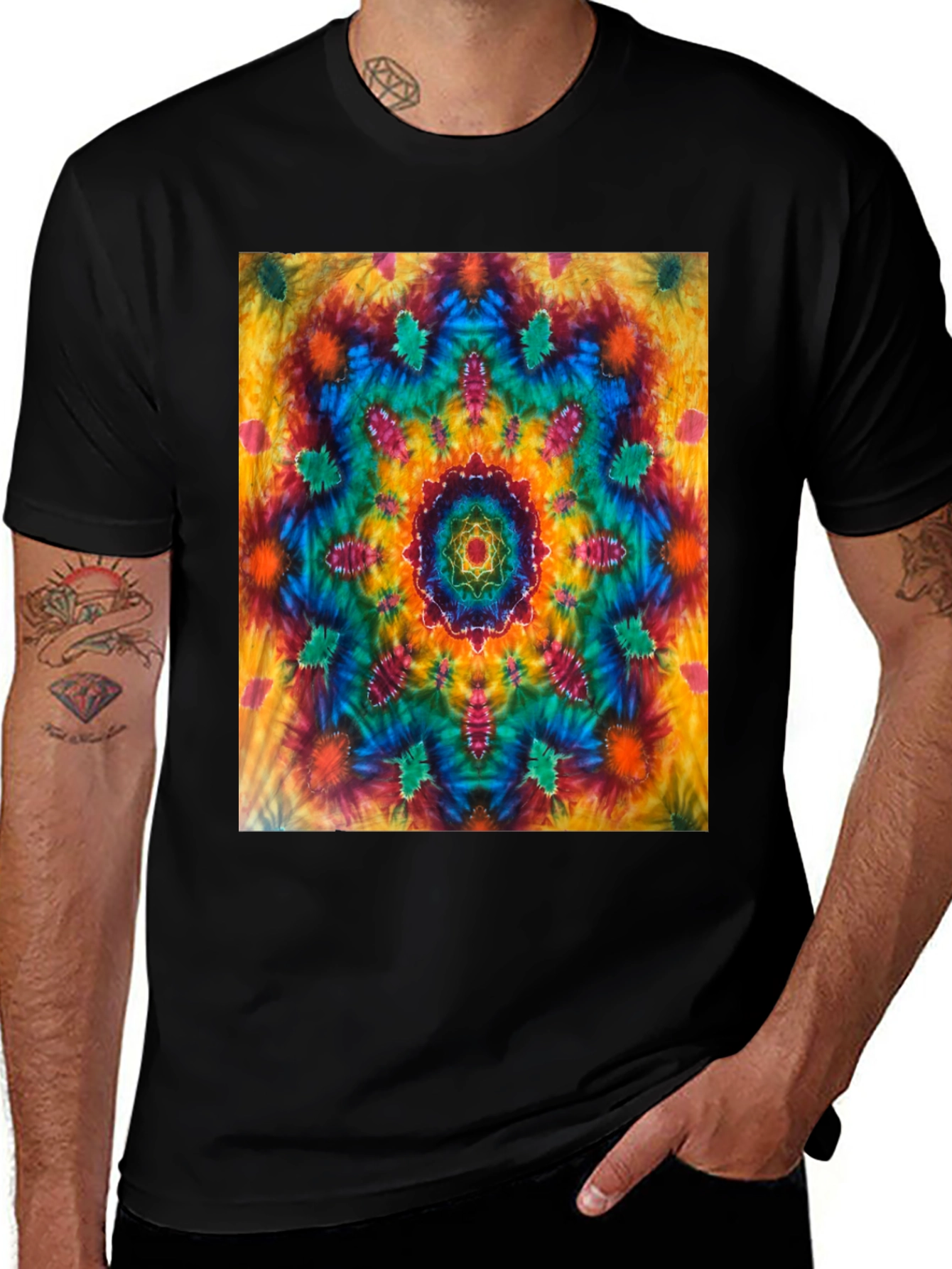 Psychedelic Tie-Dye Mandala Tee