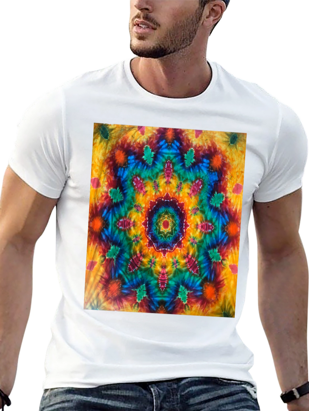Psychedelic Tie-Dye Mandala Tee