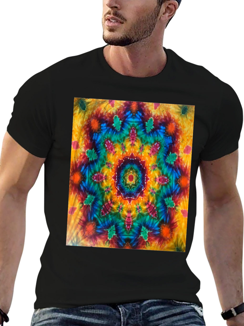 Psychedelic Tie-Dye Mandala Tee