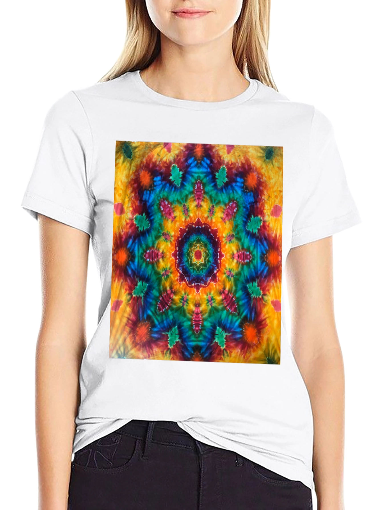 Psychedelic Tie-Dye Mandala Tee
