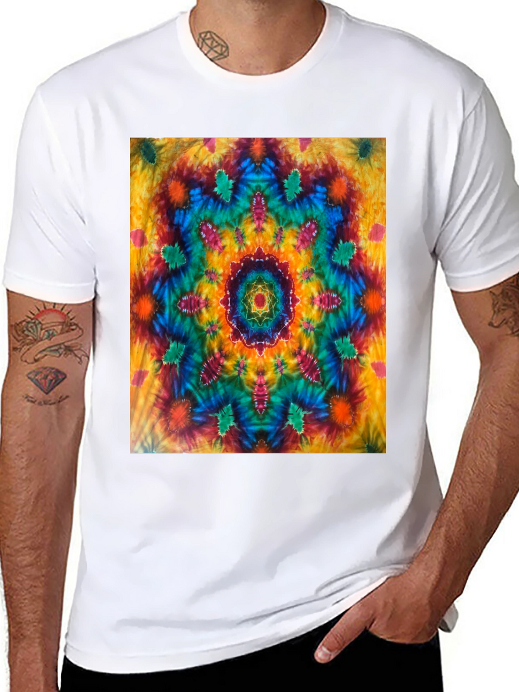 Psychedelic Tie-Dye Mandala Tee