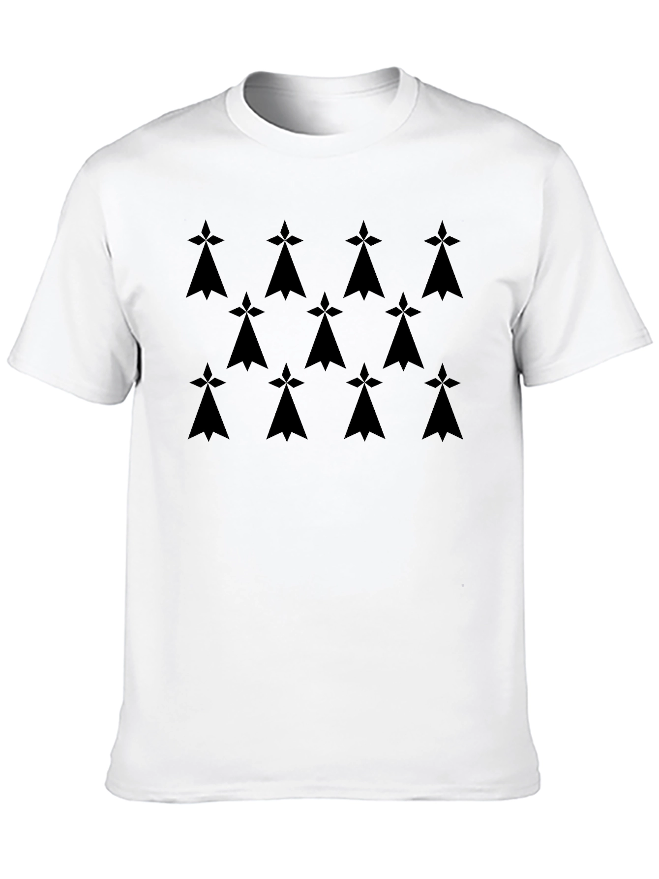 Mens Black Ermine Pattern T-Shirt
