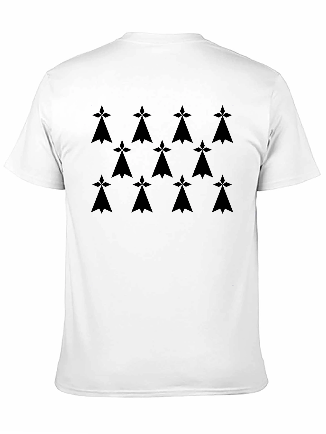 Mens Black Ermine Pattern T-Shirt