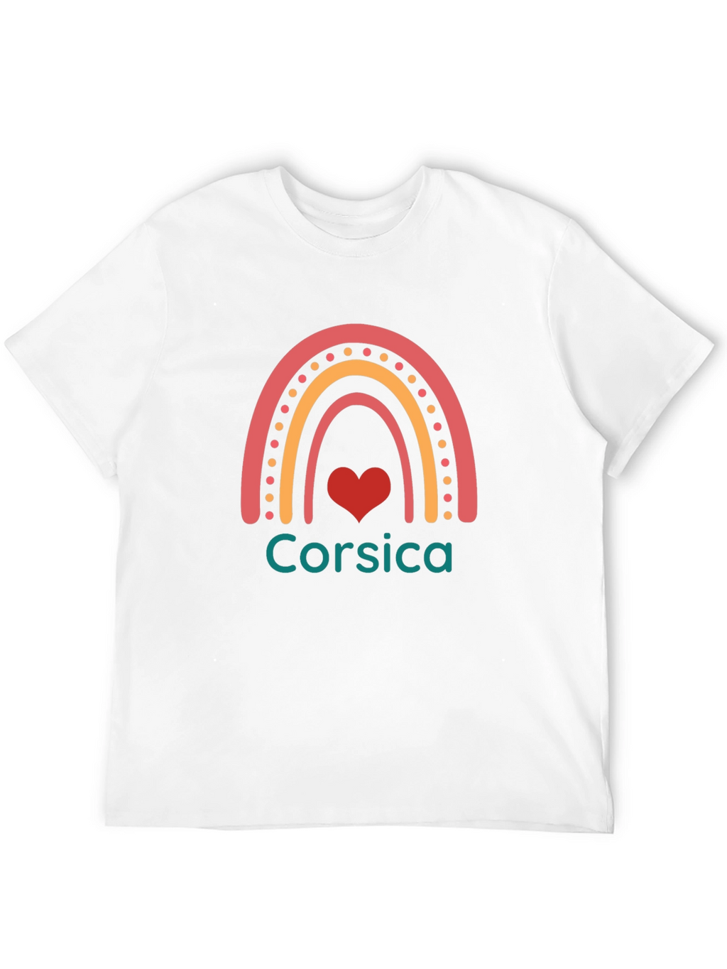 Corsica Rainbow Heart Graphic T-Shirt