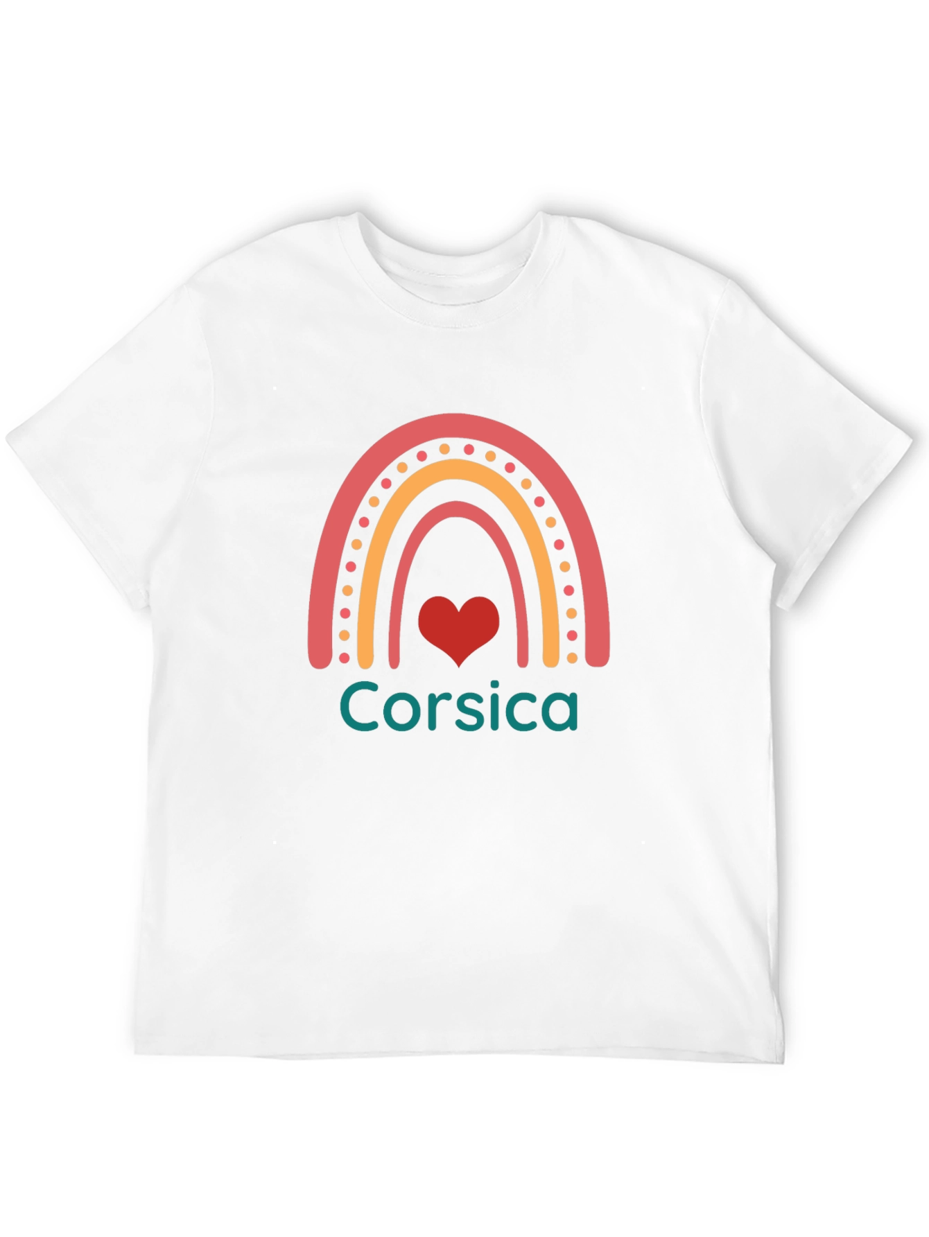 Corsica Rainbow Heart Graphic T-Shirt