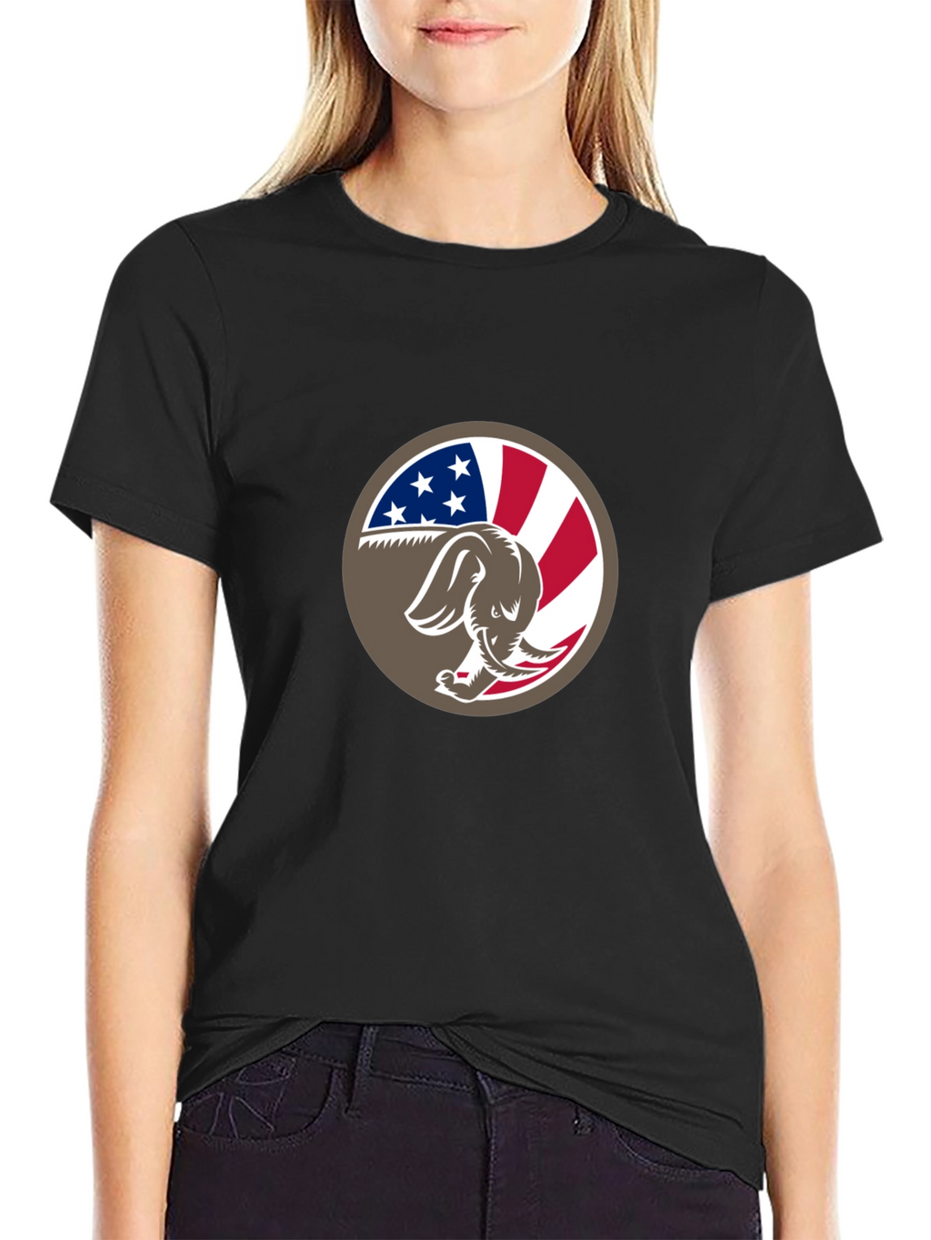 Republican Elephant USA Flag T-Shirt