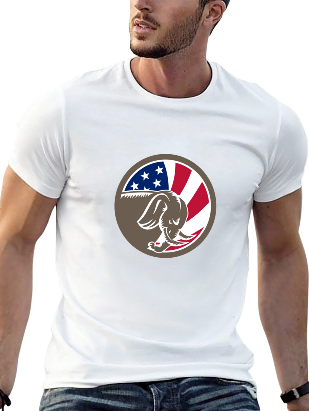 Republican Elephant USA Flag T-Shirt