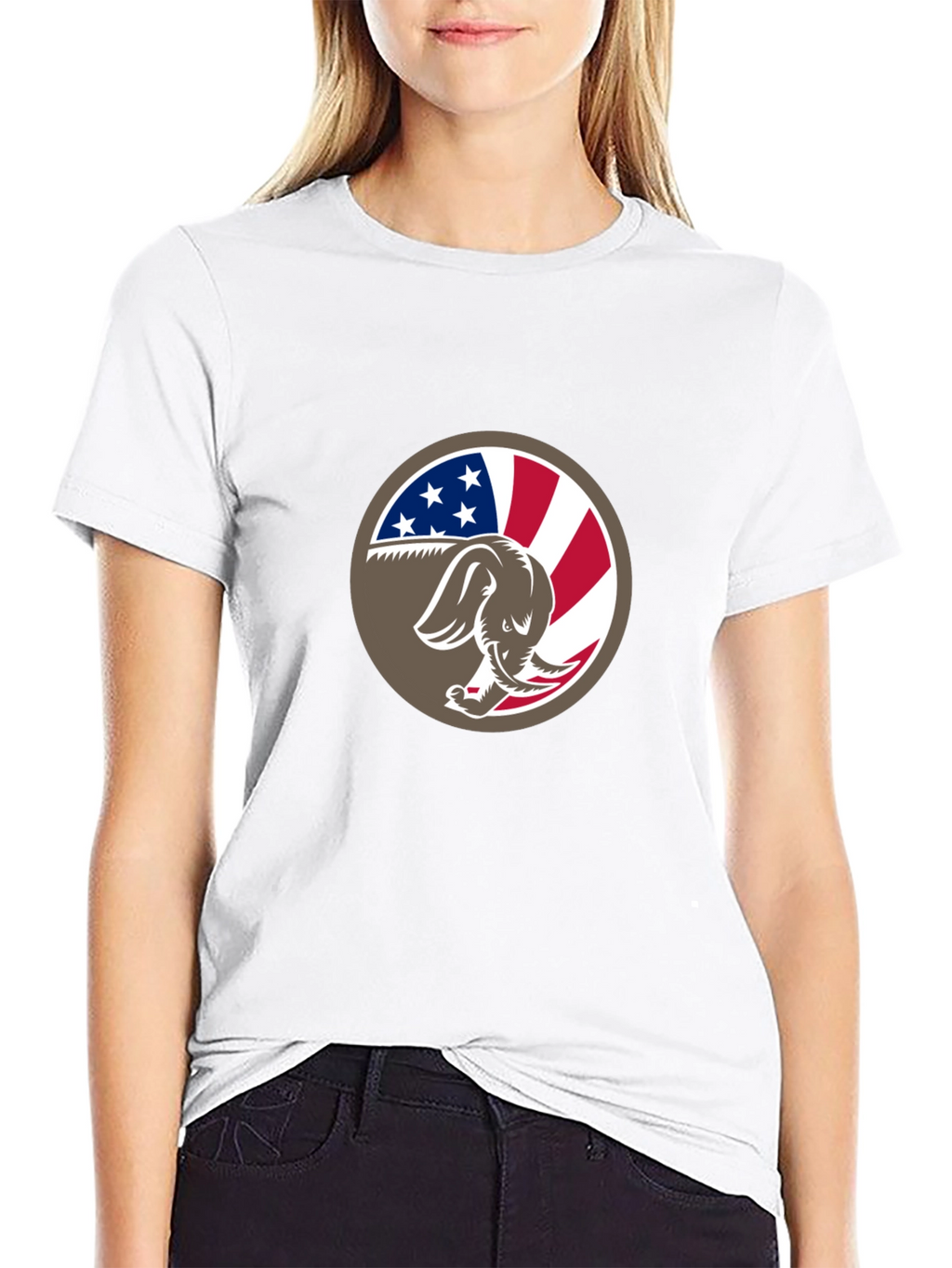 Republican Elephant USA Flag T-Shirt