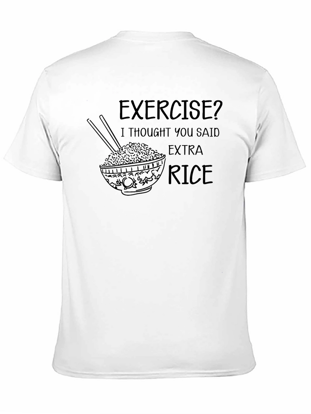 Extra Rice Black Tee - Funny Graphic T-Shirt