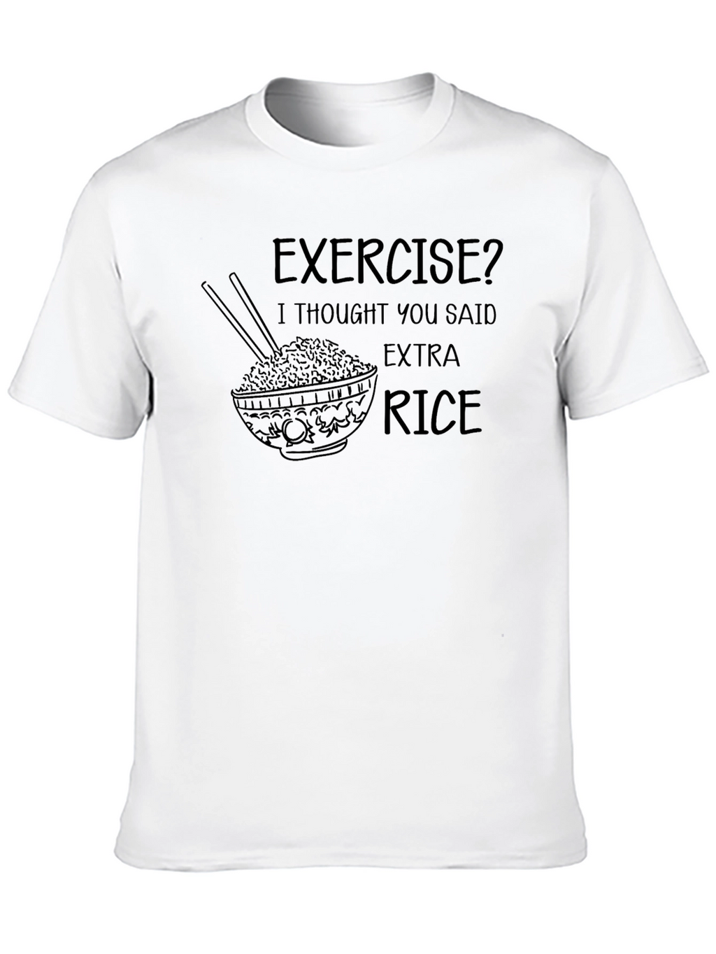 Extra Rice Black Tee - Funny Graphic T-Shirt