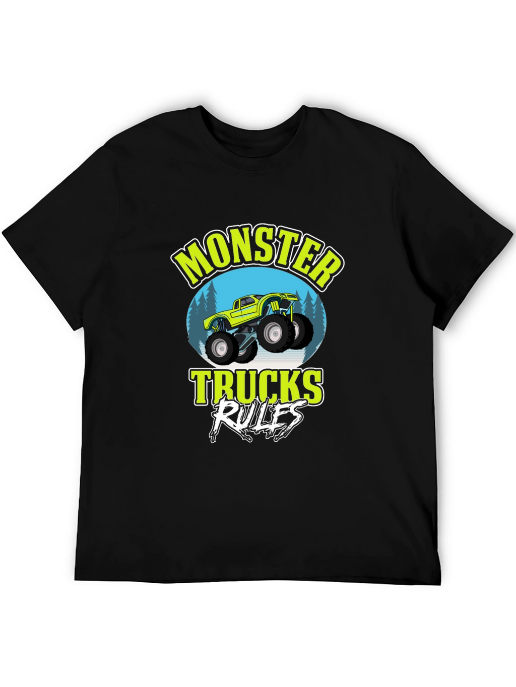 Monster Truck Rules Graphic Tee - Black