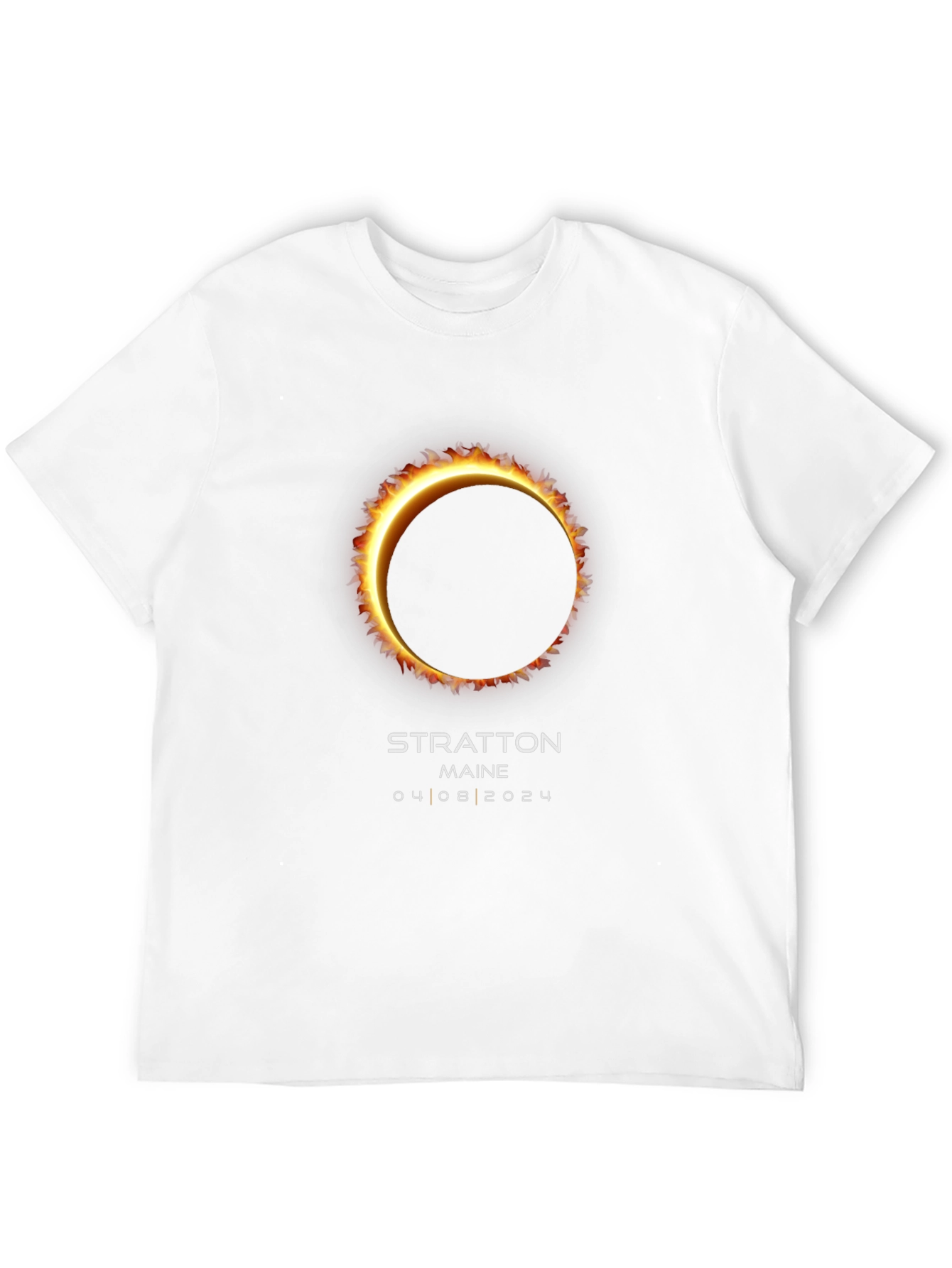 Stratton Maine Solar Eclipse T-Shirt - April 8 2024