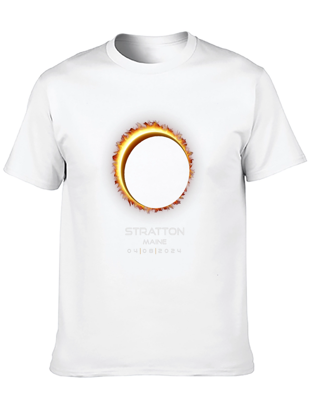 Stratton Maine Solar Eclipse T-Shirt - April 8 2024