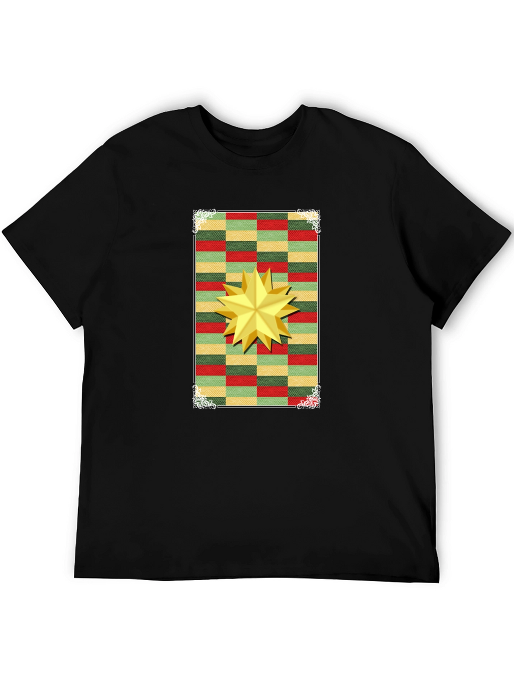 Festive Star Graphic T-Shirt - Holiday Cheer