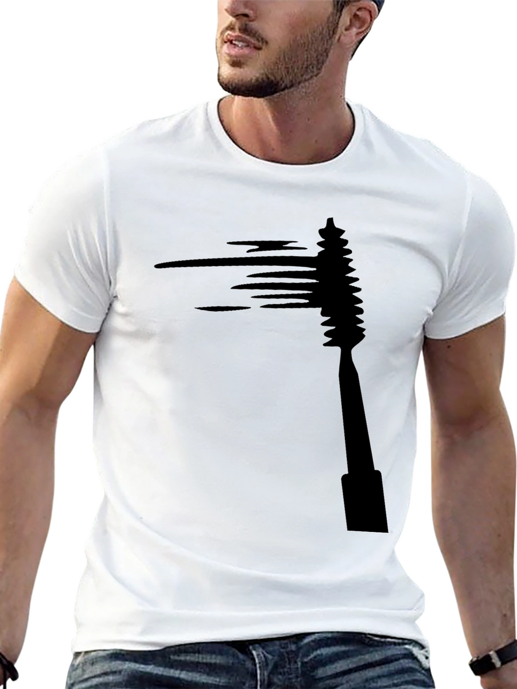 Mascara Brush Graphic Tee - Black