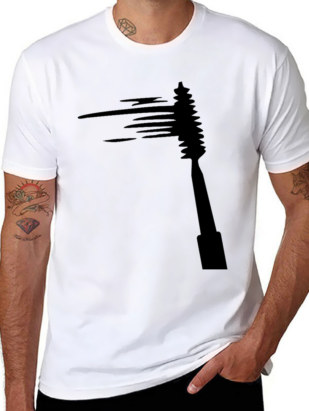 Mascara Brush Graphic Tee - Black