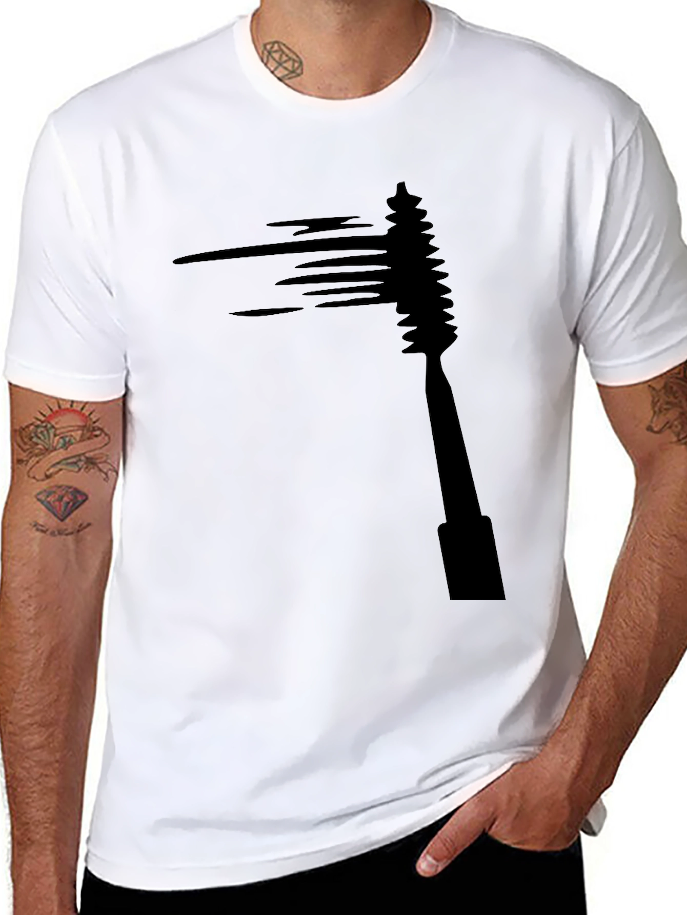Mascara Brush Graphic Tee - Black