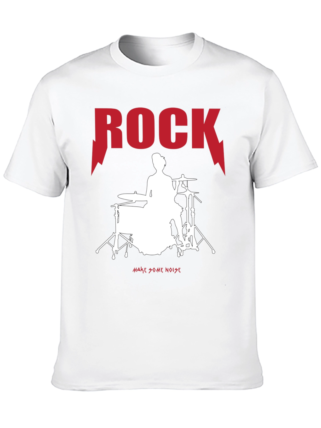 Rock Drummer Graphic Tee - Unisex Black T-Shirt