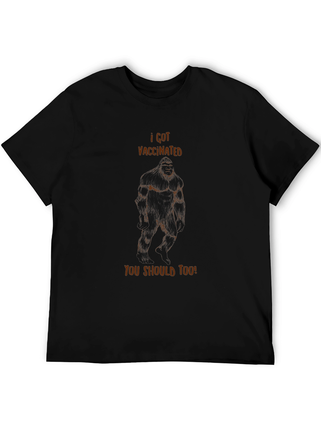 I Got Vaccinated Bigfoot Tee