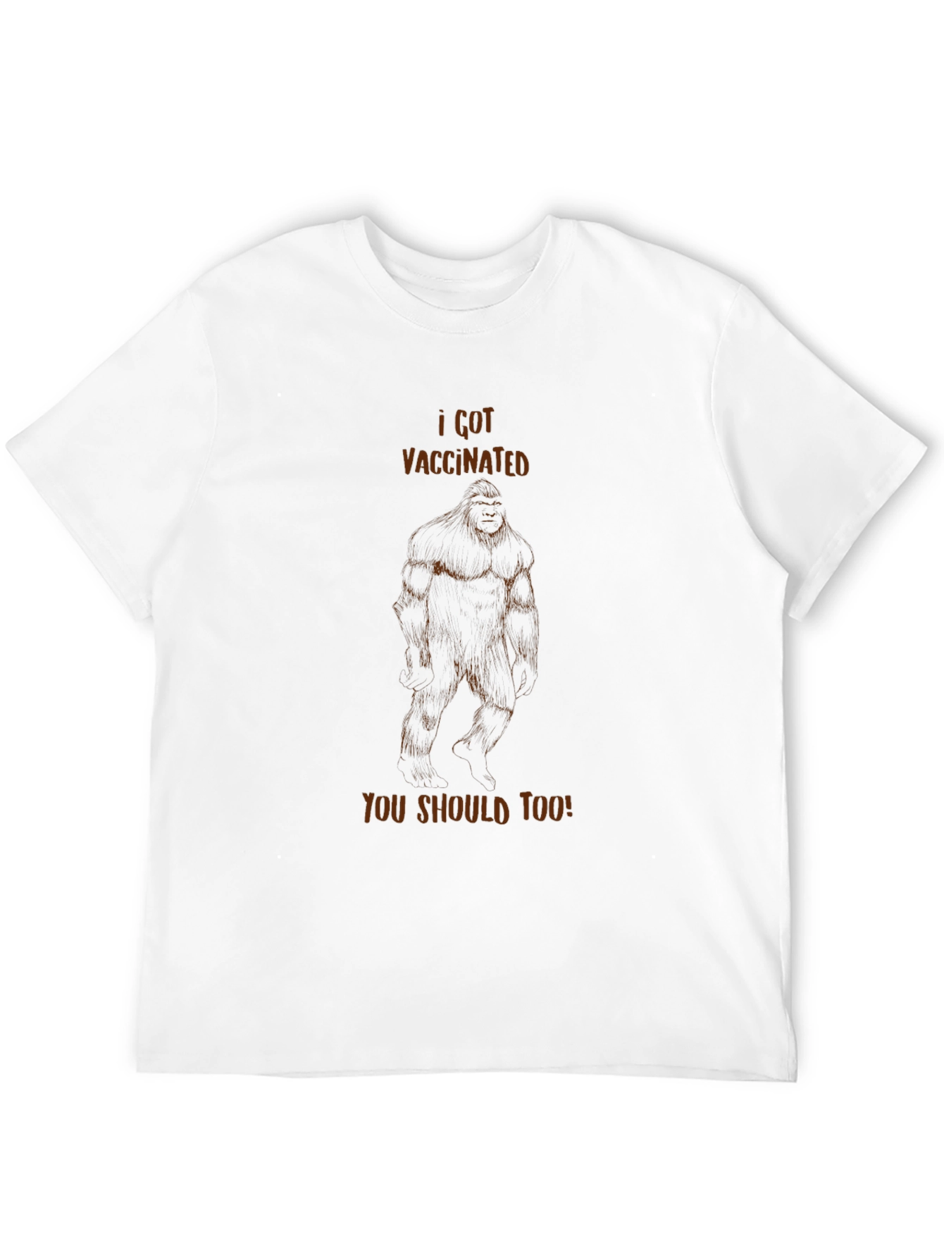 I Got Vaccinated Bigfoot Tee
