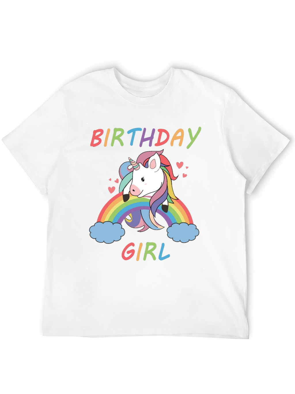 Birthday Girl Unicorn Rainbow T-Shirt