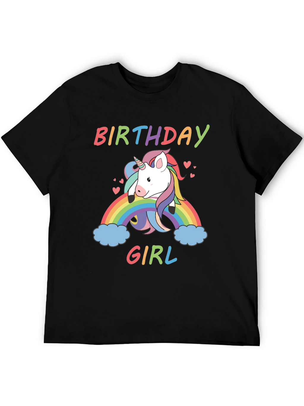 Birthday Girl Unicorn Rainbow T-Shirt