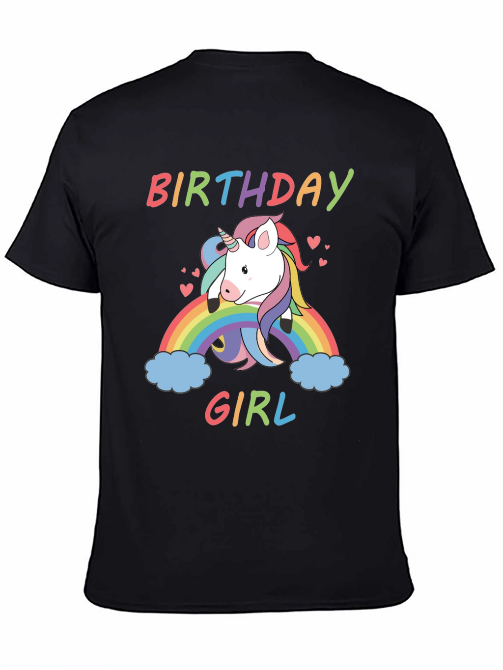 Birthday Girl Unicorn Rainbow T-Shirt