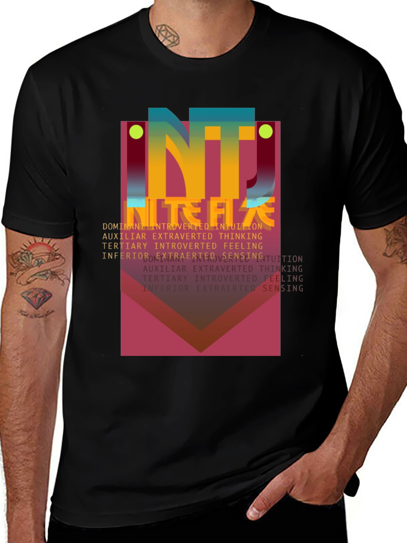 Abstract NT Personality Type Graphic T-Shirt