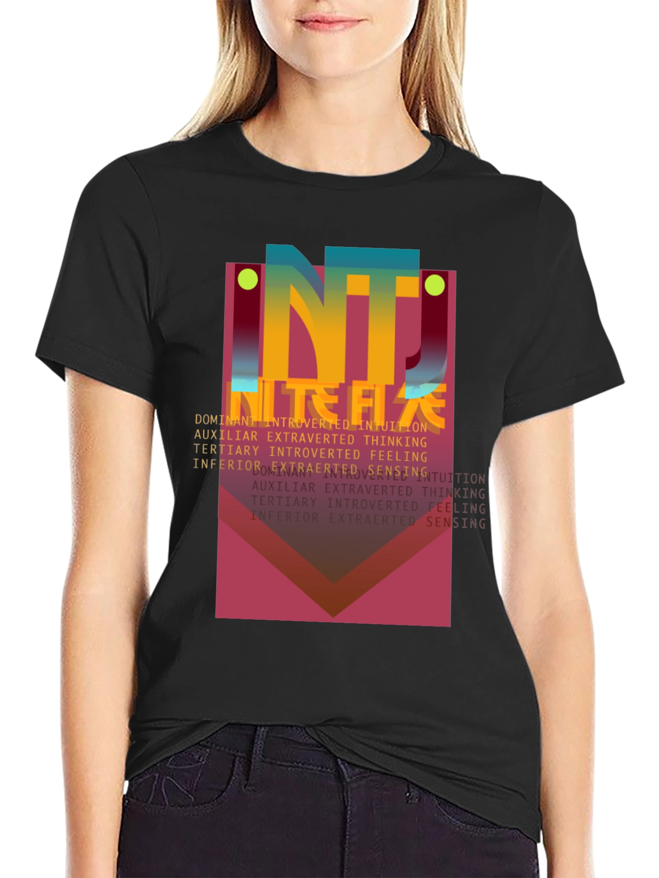 Abstract NT Personality Type Graphic T-Shirt