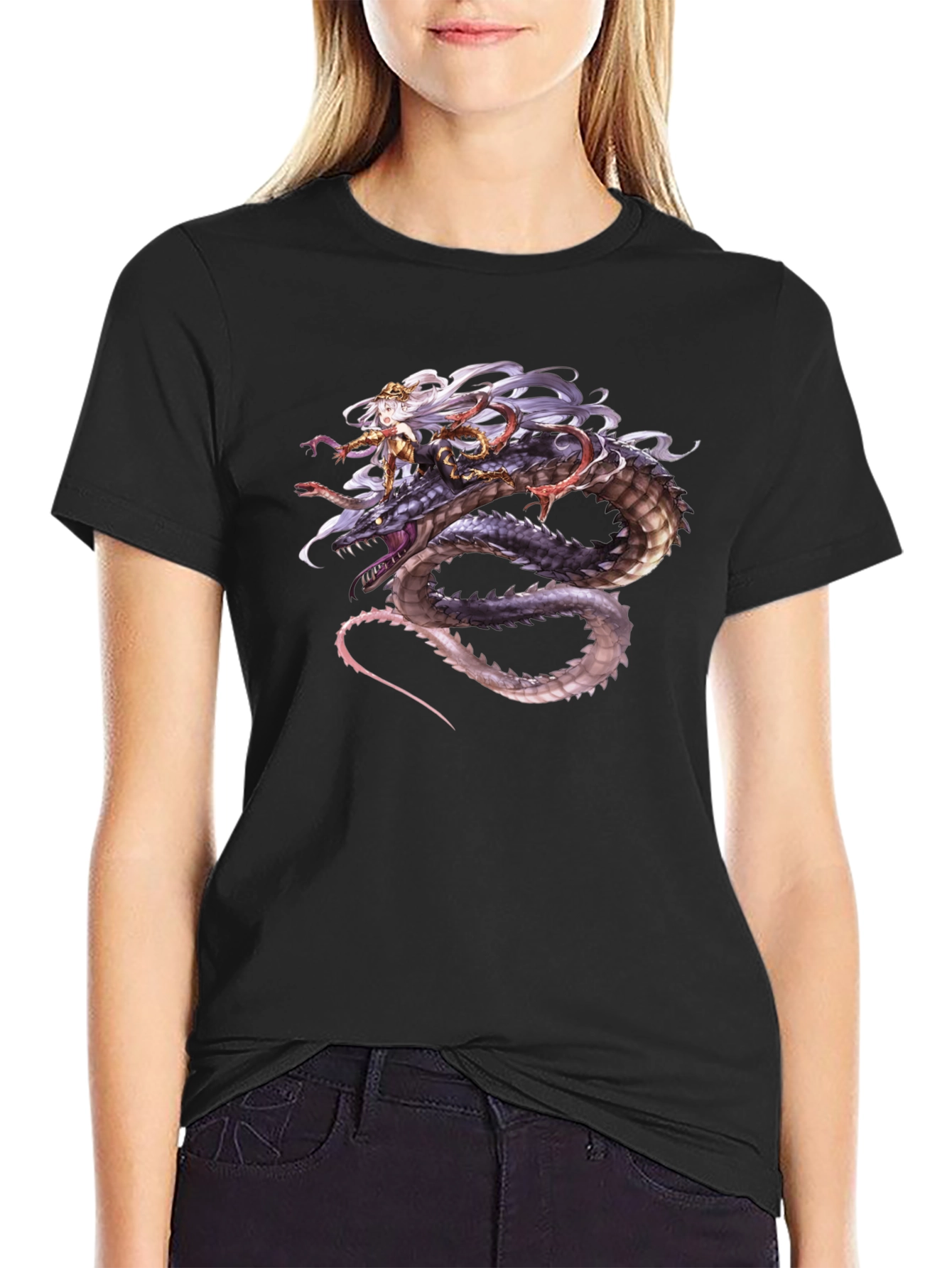 Dragon Rider Graphic Tee - Black