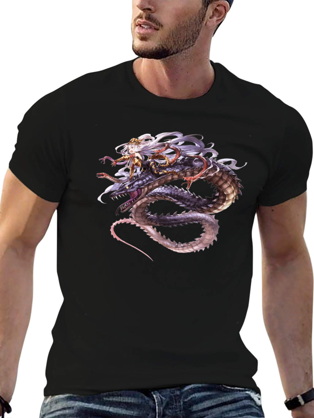 Dragon Rider Graphic Tee - Black