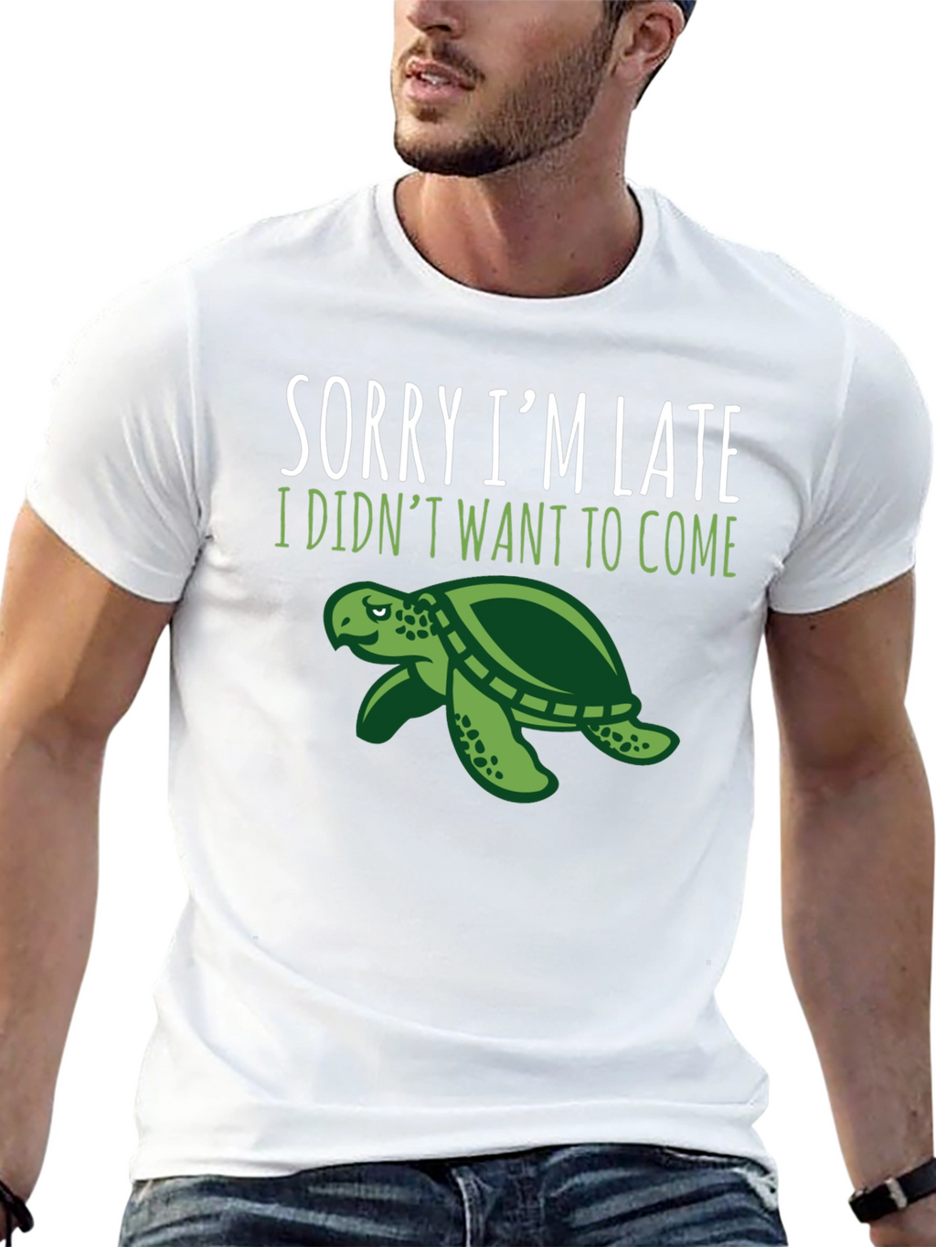 Sorry Im Late Turtle Graphic Tee