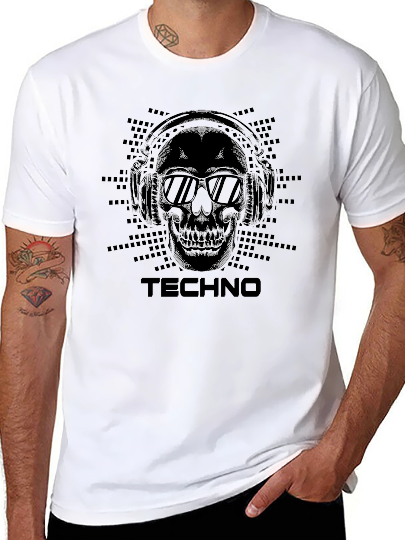 Techno Skull Graphic T-Shirt