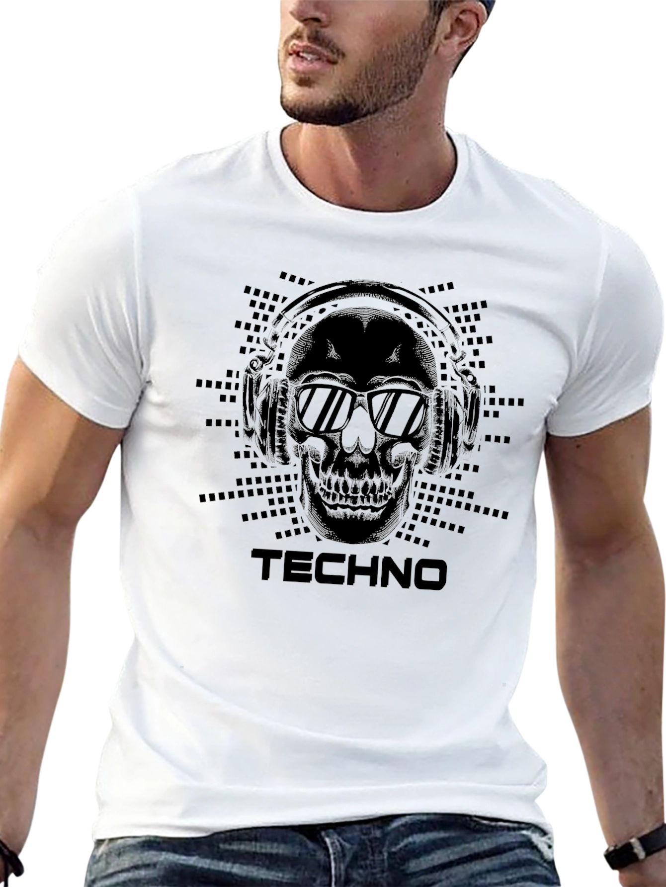 Techno Skull Graphic T-Shirt
