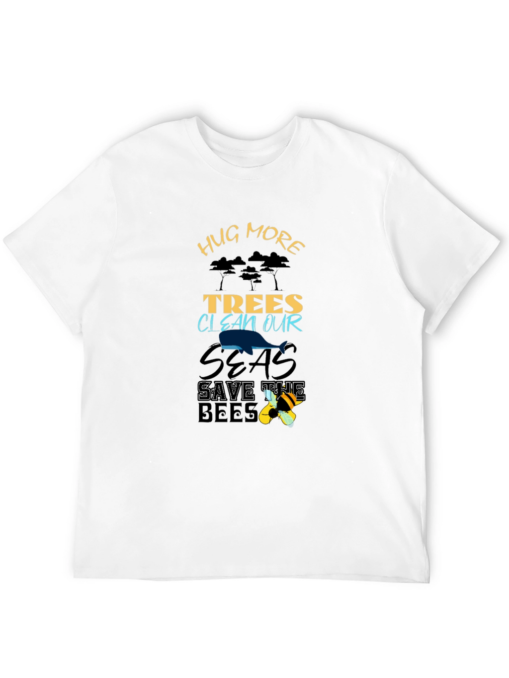 Eco-Friendly Hug More Trees Graphic Tee