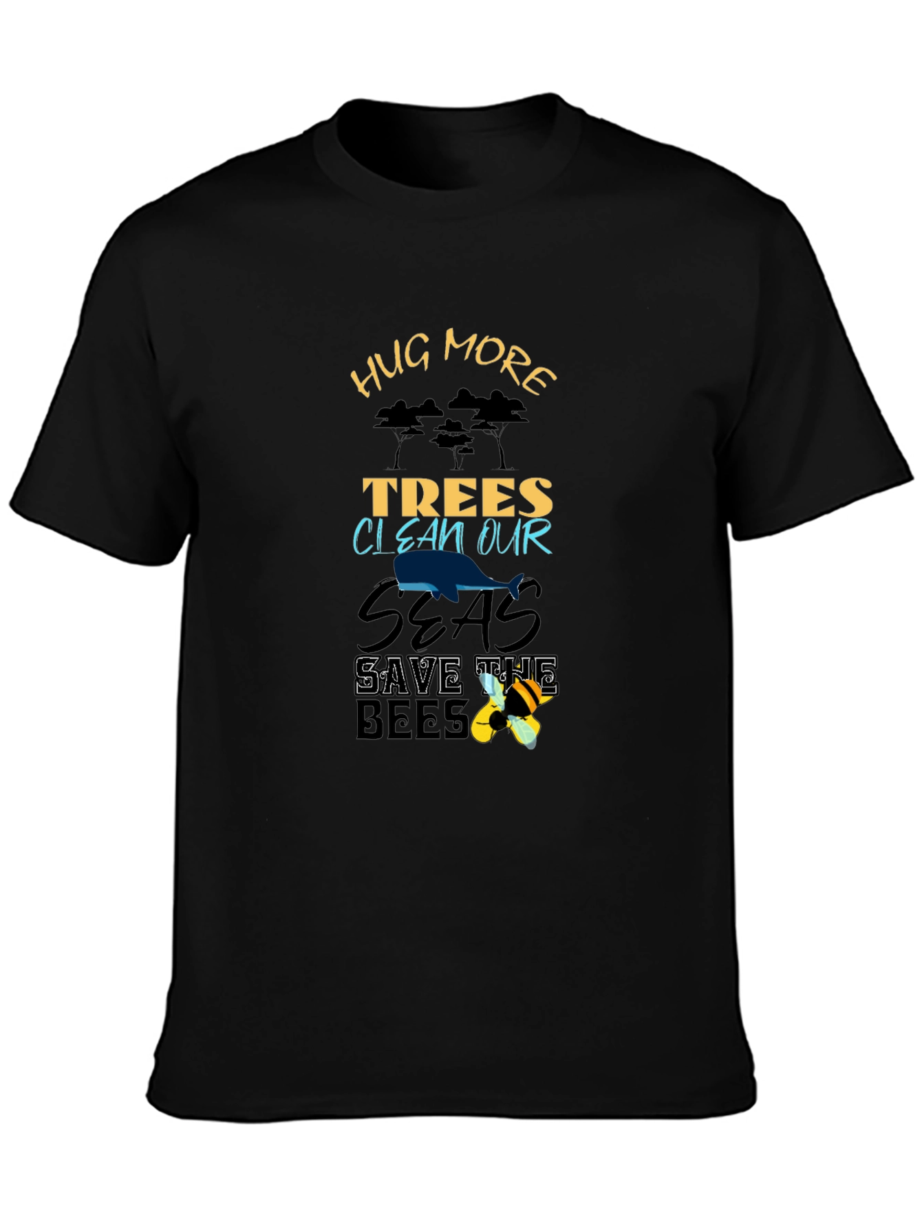 Eco-Friendly Hug More Trees Graphic Tee