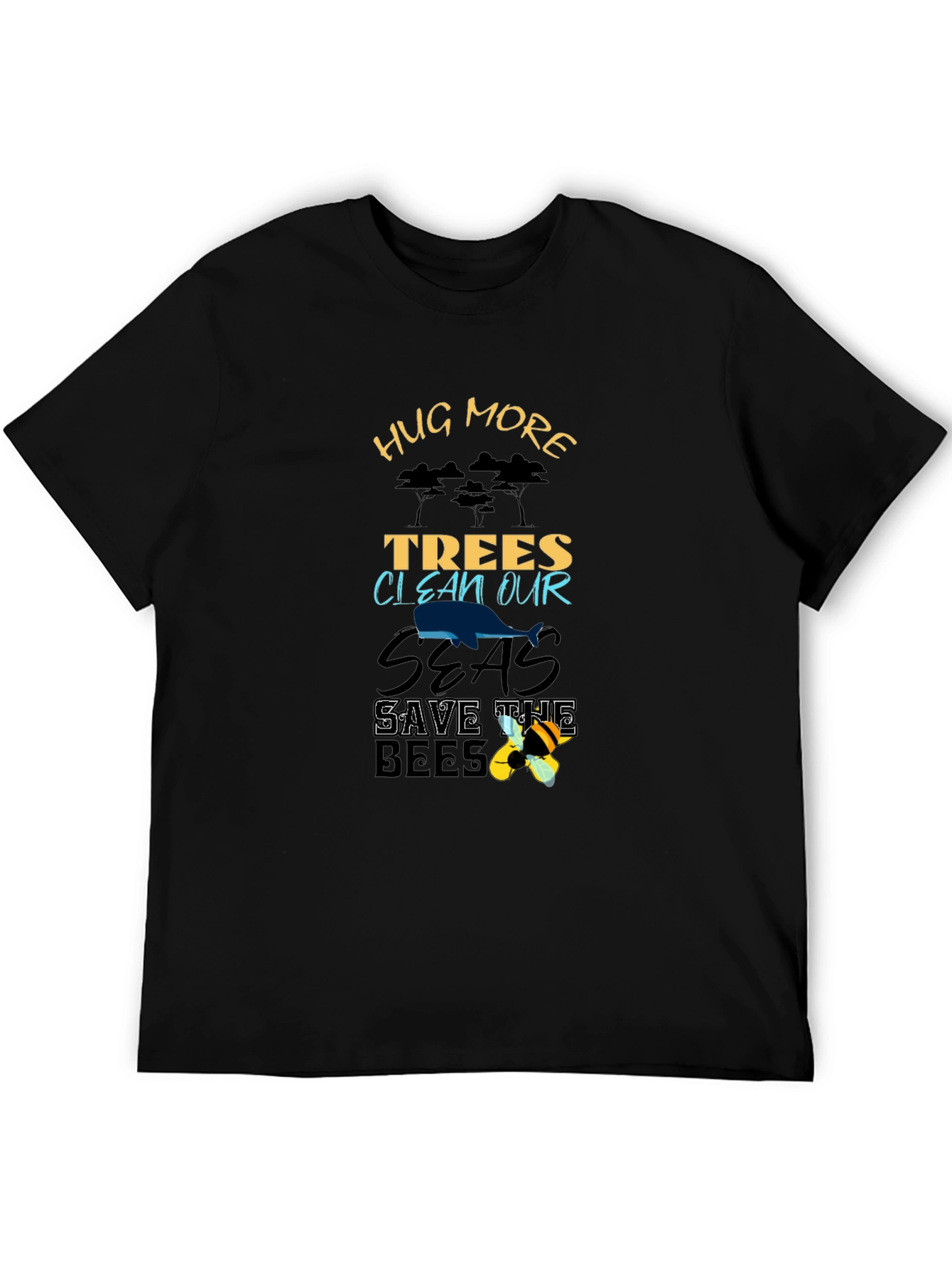 Eco-Friendly Hug More Trees Graphic Tee