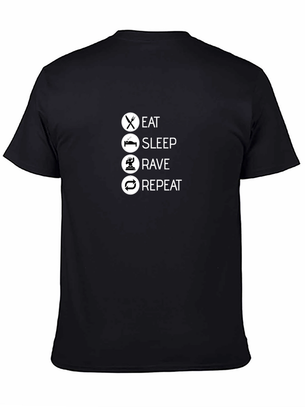 Eat Sleep Rave Repeat Black T-Shirt